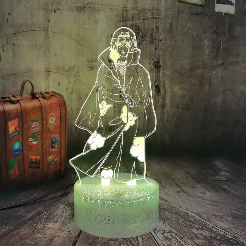 Anime Naruto Uchiha Itachi Led Night Light Kids Bedroom Nigh