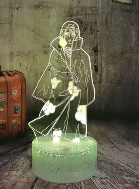 Anime Naruto Uchiha Itachi Led Night Light Kids Bedroom Nigh