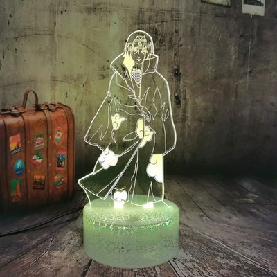 Anime Naruto Uchiha Itachi Led Night Light Kids Bedroom Nigh