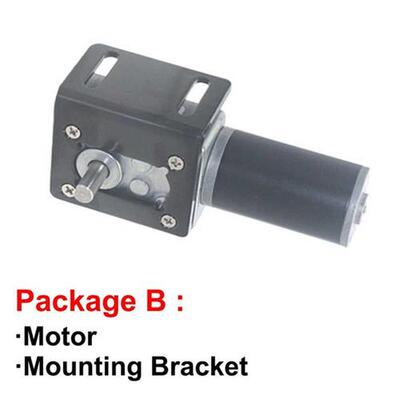 Micro DC Electric Worm Geared Motor Speed 7 470RPM Reversed