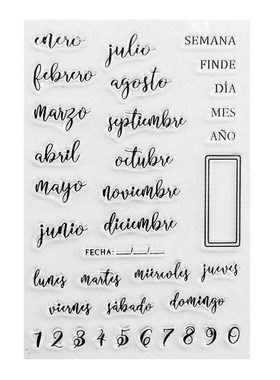 Spanish Dates Silicone Clear Seal Stamp DIY Scrapbooking Emb