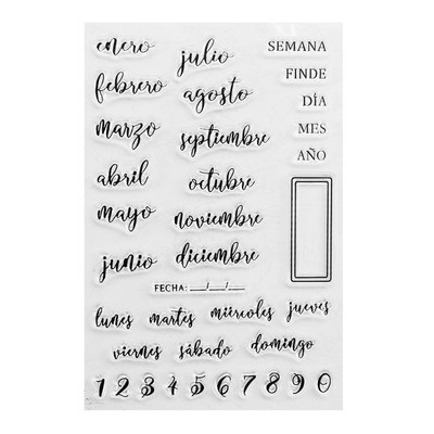 Spanish Dates Silicone Clear Seal Stamp DIY Scrapbooking Emb