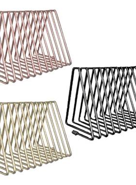 11 Grid Triangle File Storage Shelf Book Stand Retractable N