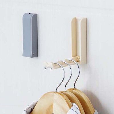 Foldable Hanging Hook Plastic Door Hanger Self Adhesive