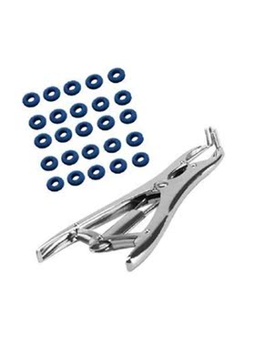 Elastrator Tool Castrator Plier Dock Tail with 100 Bands