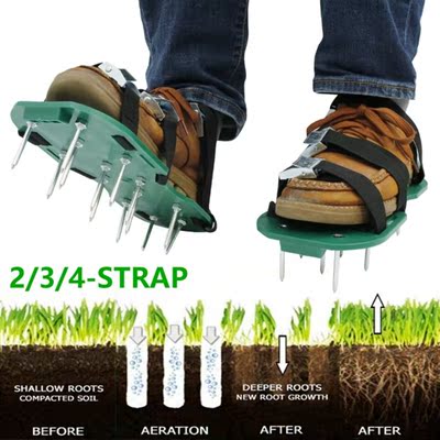 1 Pair Grass Spiked Gardening Walking Revitalizing Lawn Aera