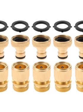 5 Sets Garden Hose Quick Connect 3/4 Inch Male and Female GH