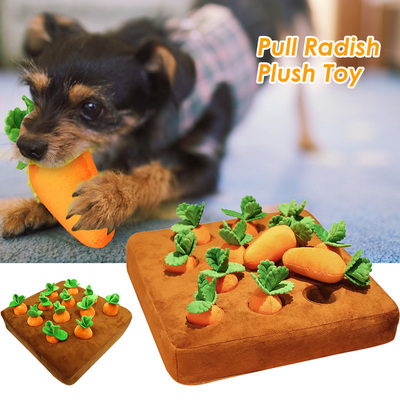 Dog Toys Carrot Plush Toy Pet Chew Toy Dogs Snuffle Mat