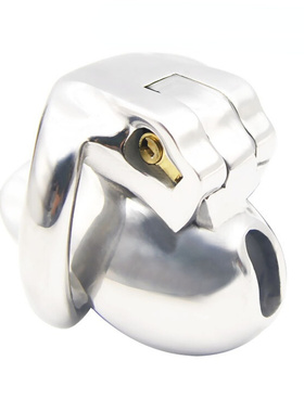 STEEL HOLY TRAINER V NUB MALE CHASTITY DEVICE