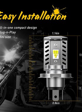 AUXITO 9003 H4 Led Motorcycle Headlight 12V H4 Led Moto Bulb