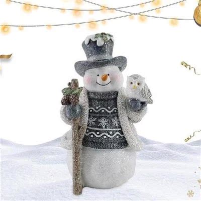 Snowman Figurines Indoor Christmas Resin Snowman Figurines