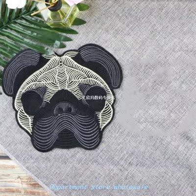 3D Cute SharPei Dog Pug Dog Embroidery Applique Patches Sew