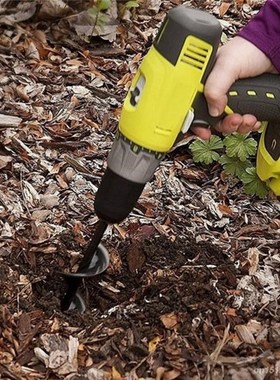 22/45cm Spiral Drill Bit Auger Garden Planting Loose Soil Sh