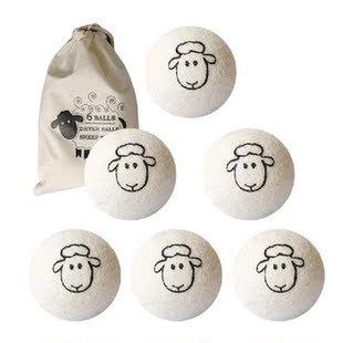 Wool Dryer Balls 6 Pcs Organic Wool Fabric Soften Ball