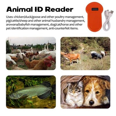 LF 134.2KHz Pocket Reader Handheld Animal Chip Reader Scanne