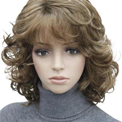 StrongBeauty Short Tousled Curls Brown,Auburn,Blonde Full Sy