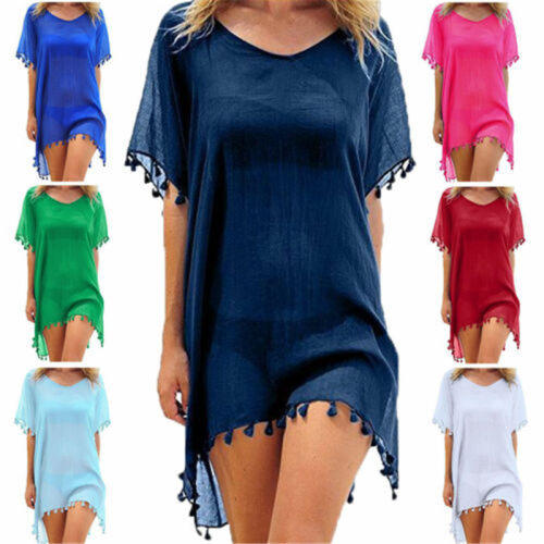 Women Beach Cover Up Lace Hollow Crochet Swimsuit Beach Dres