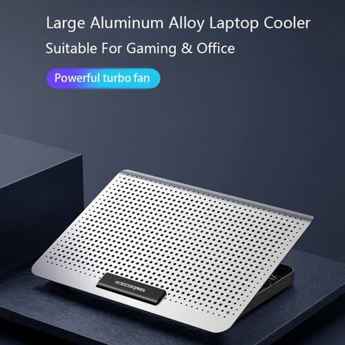 Gaming Laptop Cooler Silent Fan Metal Laptop Cooling Pad Two