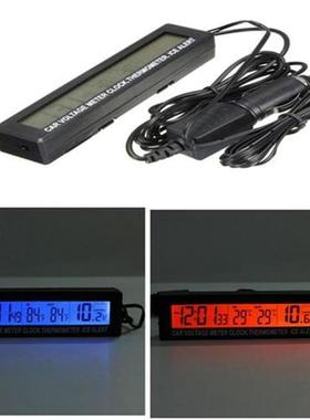 LCD Auto Car 3in1 Clock Thermometer Temperature Monitor Mete