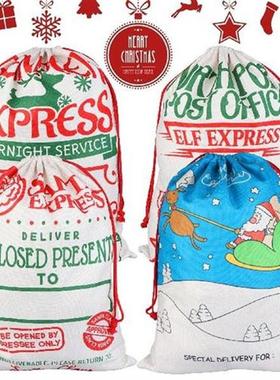 4 Pack Large Santa Sacks,Canvas Stocking with