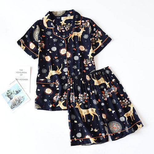 summer news pijama mujer thin section short-sleeved shorts l