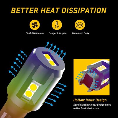 2pcs T15 LED Canbus No OBC Error T15 W16W LED Car Reverse Ba