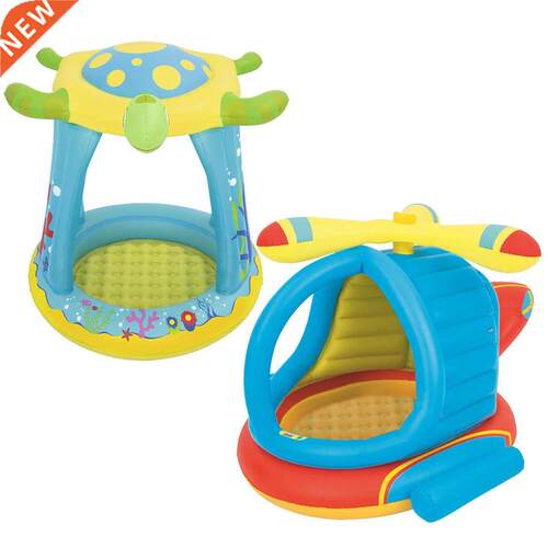 Kids Inflatable Circle Sunshade Pool Blow Up Water Fun Ring