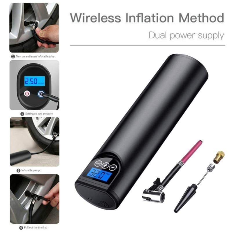 12V 150PSI Rechargeable Car Motorcycle Bicycle Air Pump Port