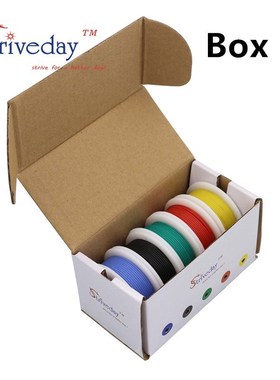30AWG 50m/box Cable Wire Flexible Silicone 5 color Mix box 1