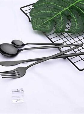 24Pcs Mirror Gold Dinnerware Cutlery Set Stainless Steel Tab