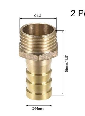 Brass Barb Hose Fitting Connector Adapter 14mm Barbed x G1/2