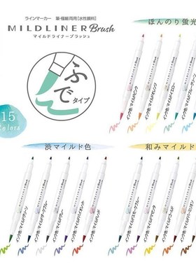 5pcs/set japan zebra mildliner color WFT8 brush pen