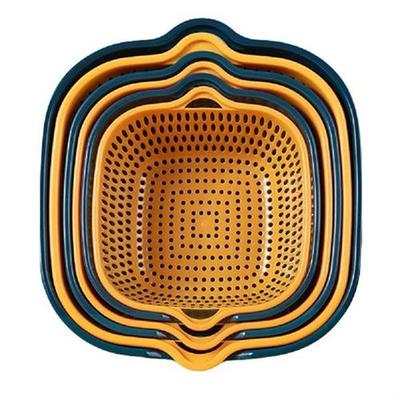 Drain Basket Collapsible Collander Kitchen Strainer Bowl