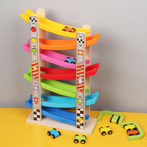 New Marble Run Toys Car Racing Track Wooden Marble Runs For