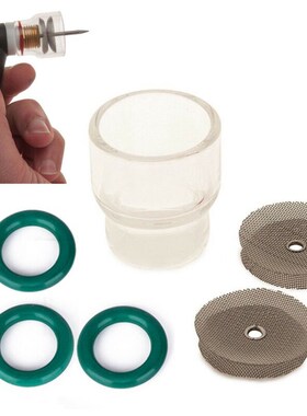 6x 12 Glass Pyrex  TIG Welder Torch Gas Lens Filters O- Kit