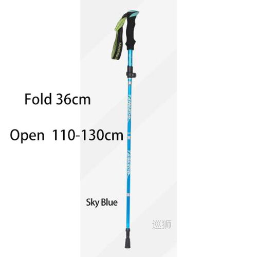 5-Section Outdoor Fold Trekking Poles Camping Portable Walki