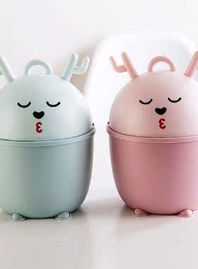 Universal Cartoon Plastic Desktops Trash Can Mini Creative