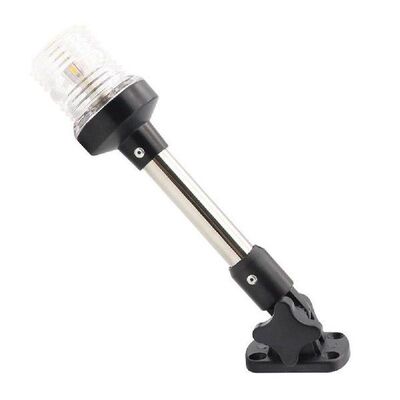 White LED Boat Stern Light Folding Fishing Pontoon Anchor