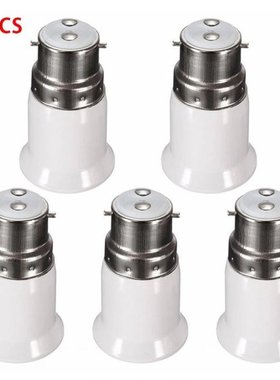 5pcs B22 To E27 Led Lamp Bulb Base Conversion Holder B22 To