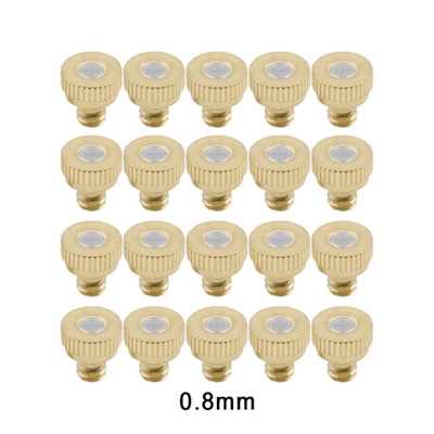 20PCS Threaded Brass Misting Nozzle 0.1mm-0.8mm Orifice Wate