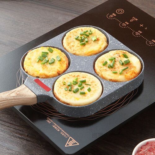 4 Holes Egg Frying Pan Home Hamburger Nonstick Pot High Qual