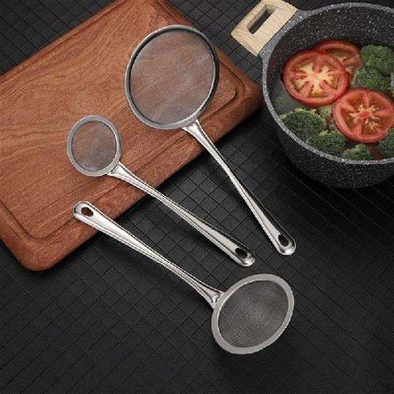 304 Stainless Steel Skimmer Strainer Colander Mesh Deep