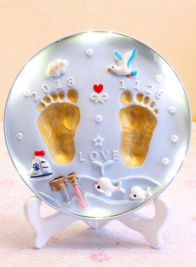 Baby footprint Babies hand foot Imprint Kit Casting Toys pri