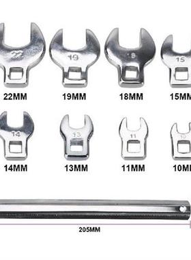 Drive Crowfoot Wrench Set Car Repair Tools Metric Chrome