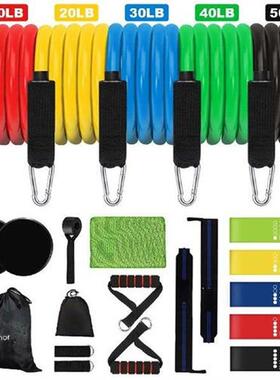 24PCS Latex Resistance Bands Set Fitness Yoga Pilates