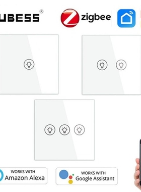 Aubess Tuya Smart Life Glass Panel EU/US Standard Touch Swit