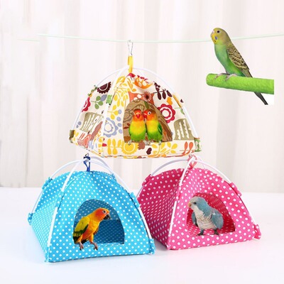 Bird Nest Tent Hanging Cage House Bed Canvas Parrot Habitat
