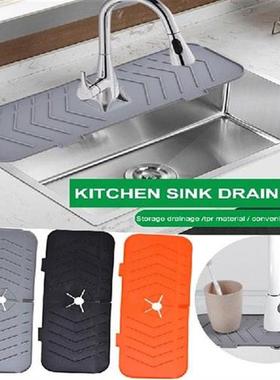 Silicone Kitchen Faucet Absorbent Mat Sink Sponge Holder
