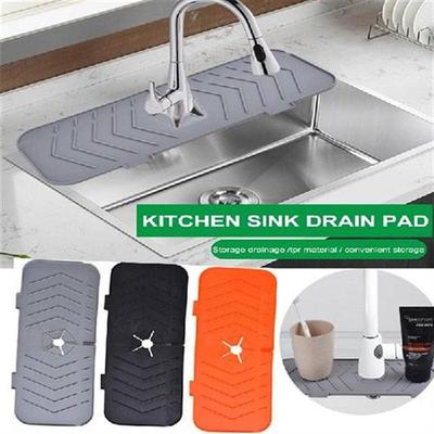 Silicone Kitchen Faucet Absorbent Mat Sink Sponge Holder