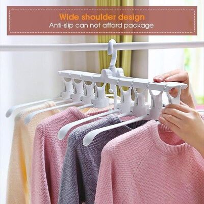 6 In 1 Clothing Wardrobe Storage Clothes Hangers Organizer